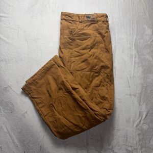 Wells Lamont Work Pants Brown‎ Canvas Carpenter Utility Mens Size 40x32